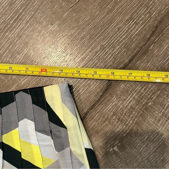 PINK TARTAN preppy pleated Geo checkered silk blend pleated skirt size 6 - Picture 4 of 6